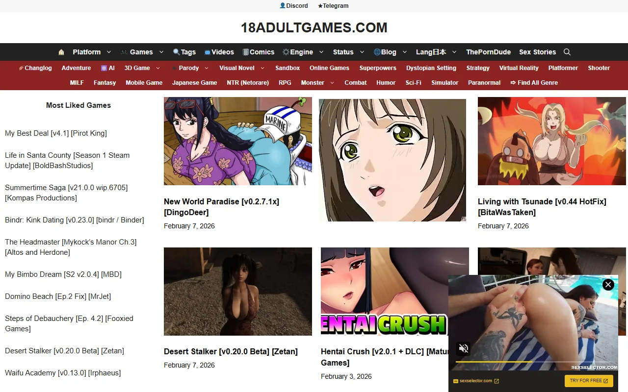 Screenshot of 18Adultgames